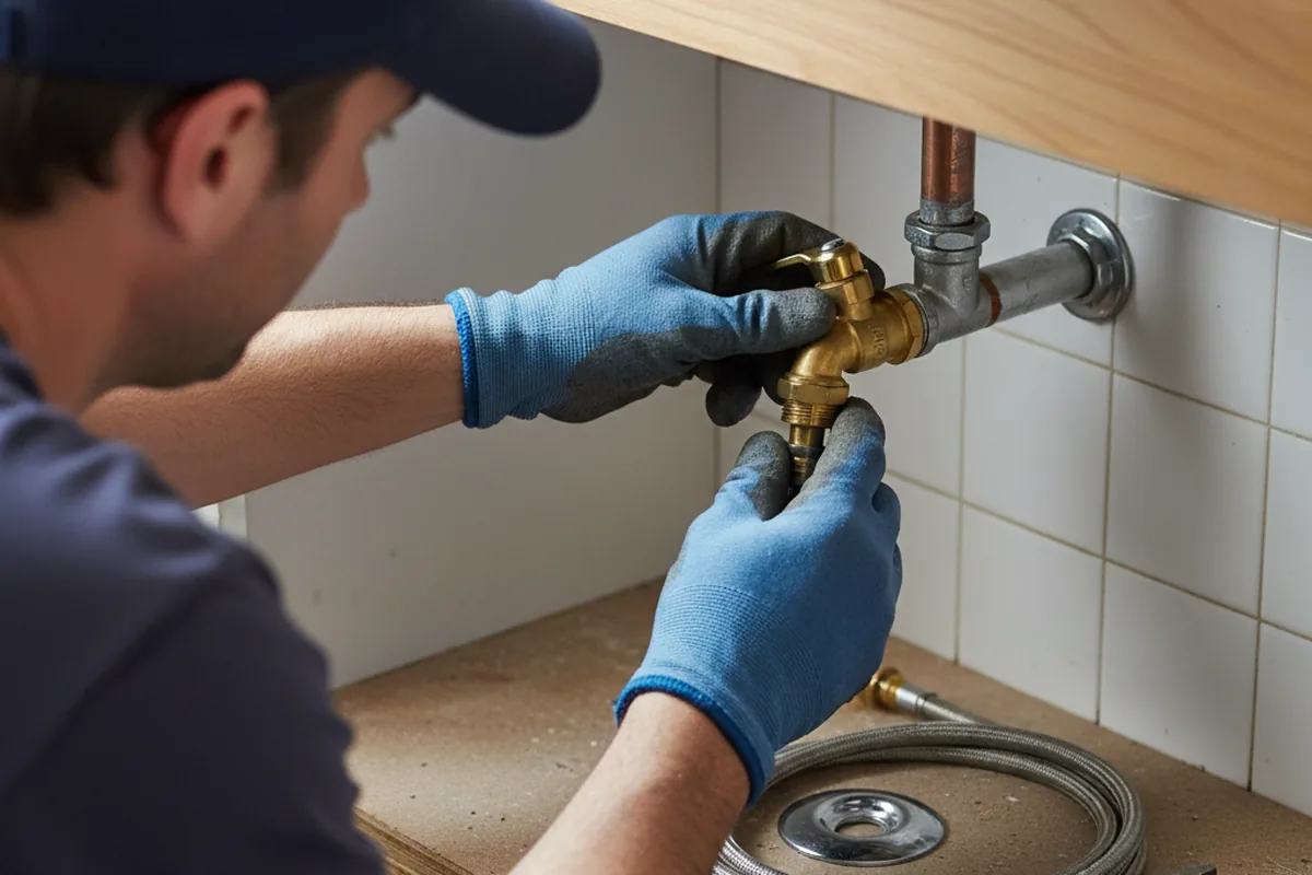 Shutoff valve and fitting work during Faucet and Fixture Repair in Central City